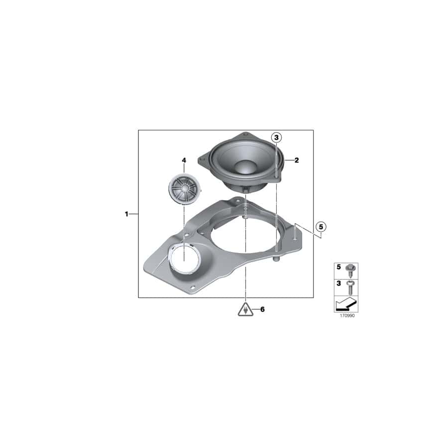 Genuine BMW 65139151969 F02 F01 F04 Hifi Loudspeaker Carrier, Left HIFI-SYSTEM (Inc. 750LdX, ALPINA B7X & 750i)