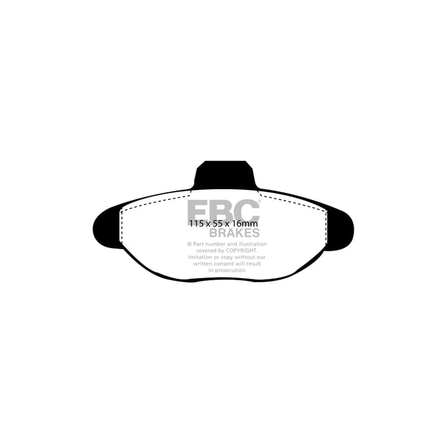 EBC PD06KF220 Fiat Lancia Greenstuff Front Brake Pad & USR Disc Kit (Inc. Cinquecento, Seicento, Y) 2 | ML Performance UK Car Parts