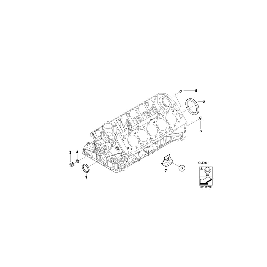 Genuine BMW 11417835889 E61 E60 E63 Heat Resistant Plate ZYL. 1-5 (Inc. M5 & M6)