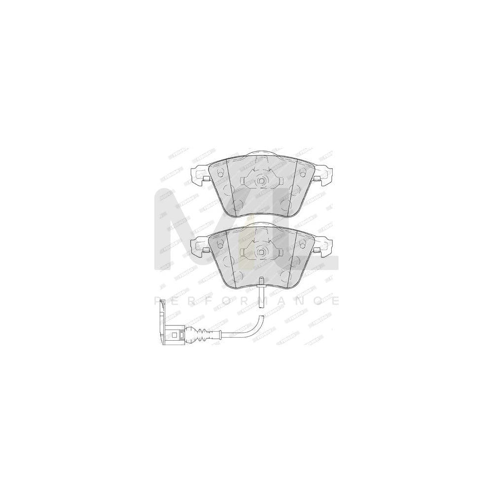 Ferodo Premier FDB4223 Brake Pad Set Incl. Wear Warning Contact, With Piston Clip, Without Accessories