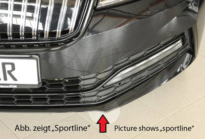 Rieger 00088175 Skoda 3T 3V Superb III Front Splitter 9 | ML Performance UK Car Parts