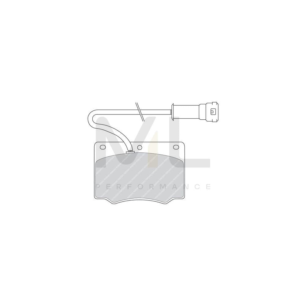 Ferodo Premier FDB240 Brake Pad Set for Ford Granada Incl. Wear Warning Contact
