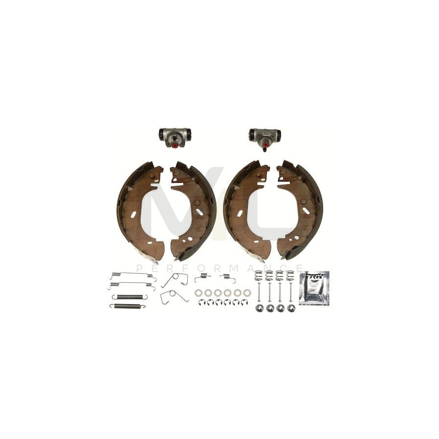 TRW Brake Kit BK1667 Brake Shoe Set for FORD TRANSIT with wheel brake cylinder