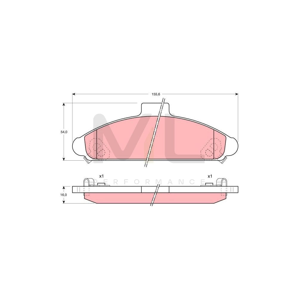 TRW Gdb1136 Brake Pad Set For Hyundai S-Coupé (Slc) With Acoustic Wear Warning