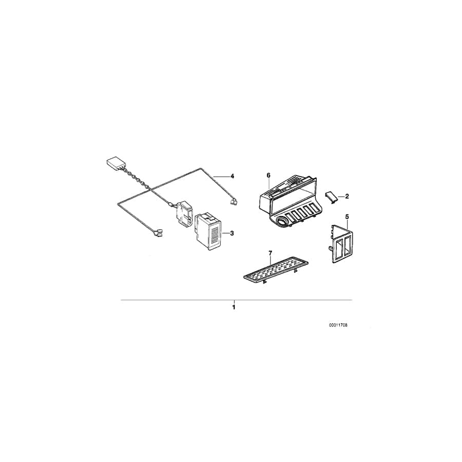 Genuine BMW 65618357450 E36 Hands Free Telephone Microphone Wiring (Inc. 328i, M3 & 318is)