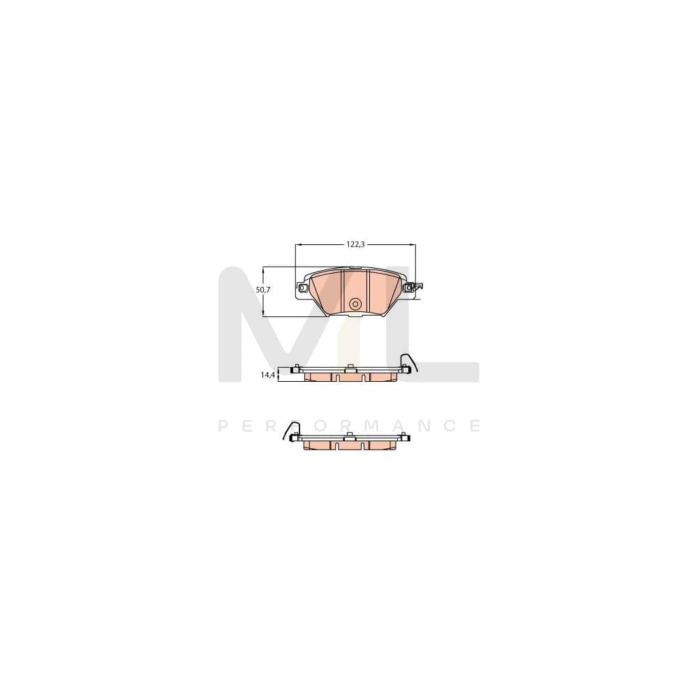 TRW Gdb2199 Brake Pad Set With Acoustic Wear Warning