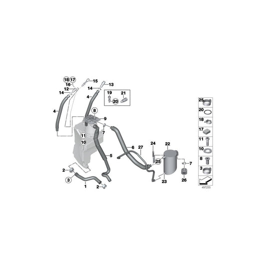 Genuine BMW 11418419632 Hose ABSAUGUNG (Inc. M6 GT3)