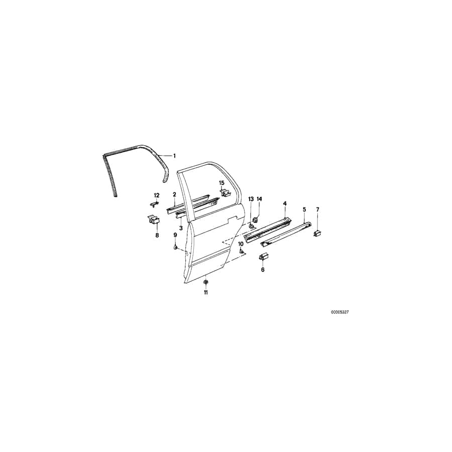 Genuine BMW 51221947131 E30 Covering Left SCHWARZ (Inc. 324td, 316i & 318i)