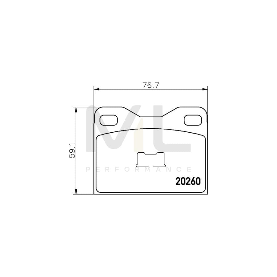 TEXTAR 2026002 Brake pad set not prepared for wear indicator