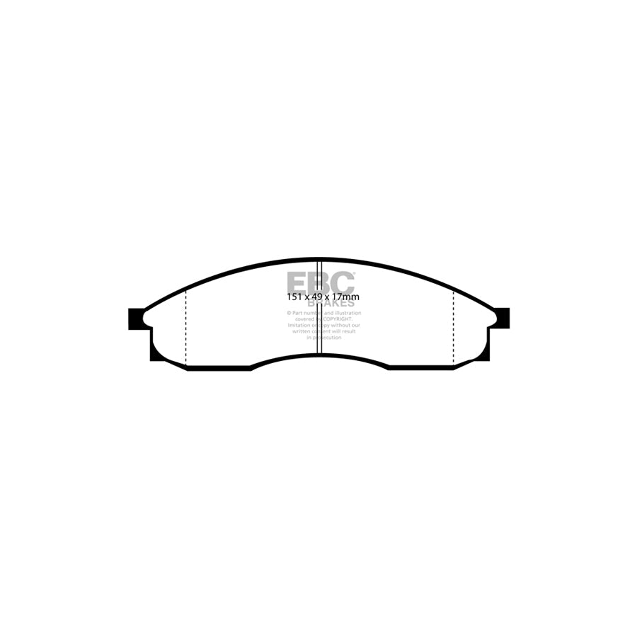 EBC DP1046 Nissan Ultimax Front Brake Pads (Inc. Maxima & Skyline) 2 | ML Performance UK Car Parts