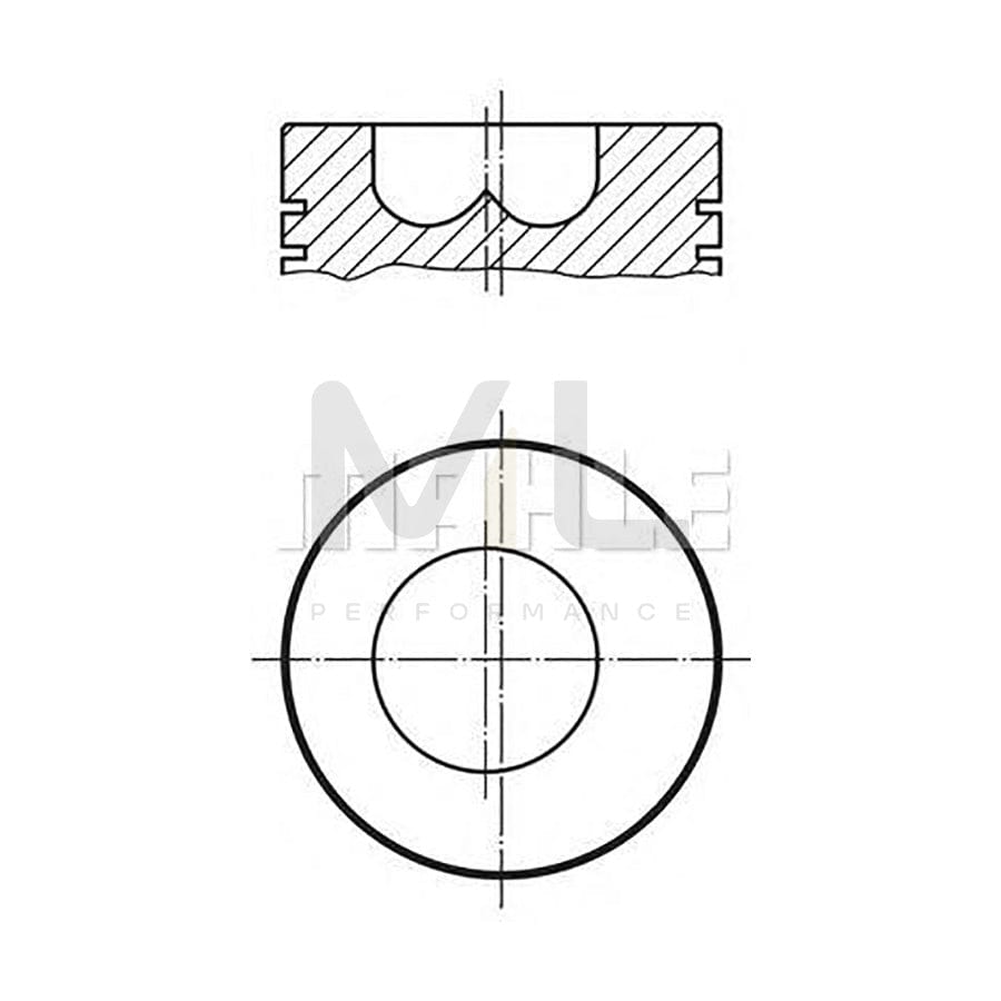 MAHLE ORIGINAL 2861103 Piston 102,75 mm, with piston rings, with piston ring carrier | ML Performance Car Parts