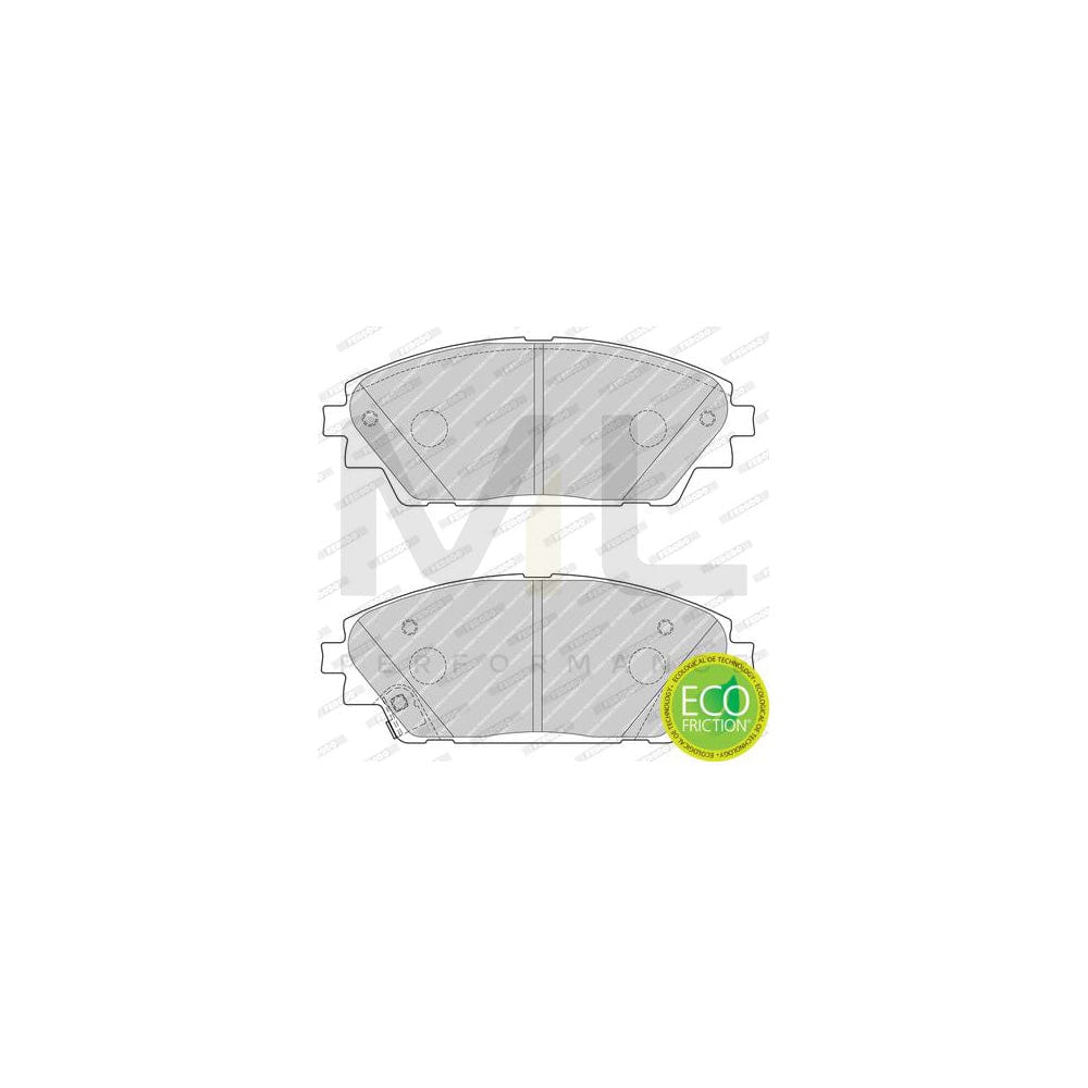 Ferodo FDB4446 Brake Pad Set Premier Eco Friction, With Acoustic Wear Warning, Without Accessories