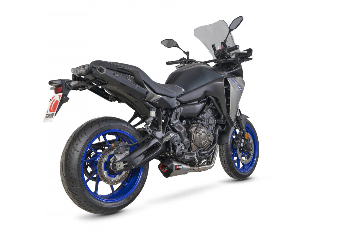 Scorpion RYA124SYSSEO Yamaha Tracer 7 Serket Taper Full System - Brushed Stainless Steel Sleeve | ML Performance UK UK