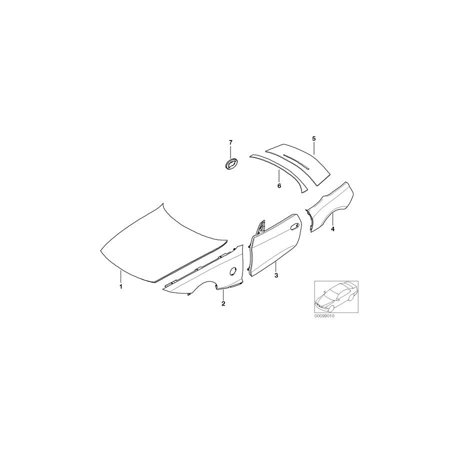 Genuine BMW 41617180228 E85 E86 Aluminium Engine Hood (Inc. Z4)