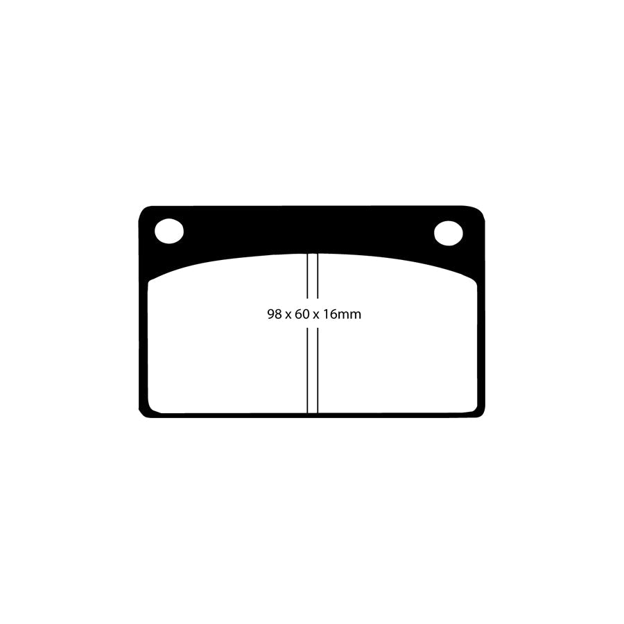 EBC DP2143 Grinnall Volvo Greenstuff Front/Rear Brake Pads - Girling/TRW/ATE Caliper 2 | ML Performance UK Car Parts