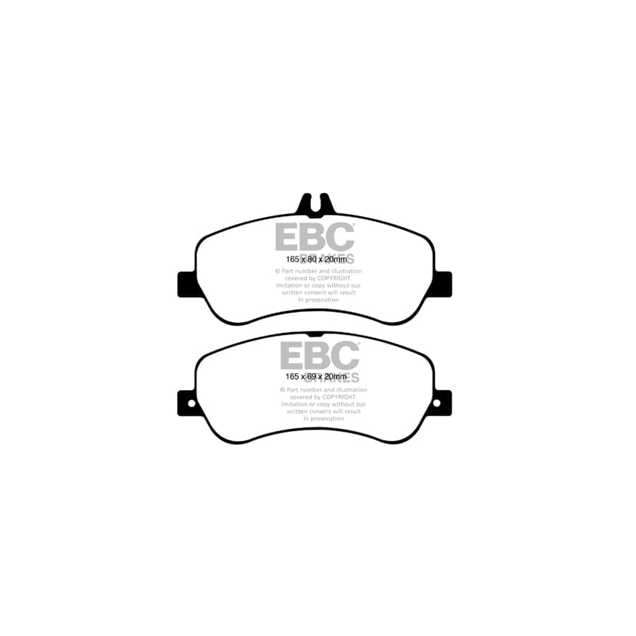 EBC PD06KF792 Mercedes-Benz X204 Greenstuff Front Brake Pad & USR Disc Kit 2 | ML Performance UK Car Parts