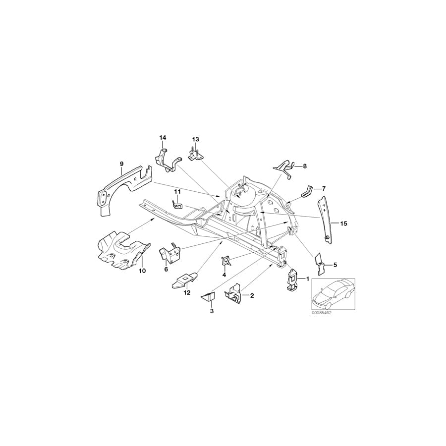 Genuine BMW 41117023999 E66 E67 E65 Bracket, Oil Carrier, Top (Inc. 750i, 730i & 740Li)