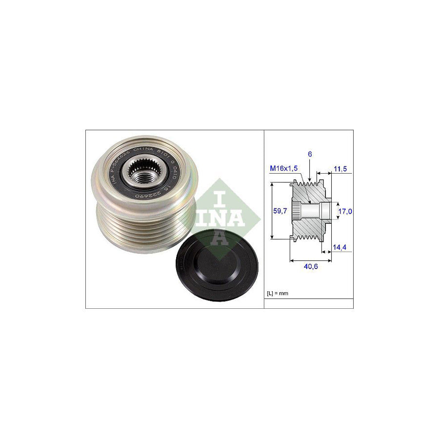 Ina 535 0227 10 Alternator Freewheel Clutch