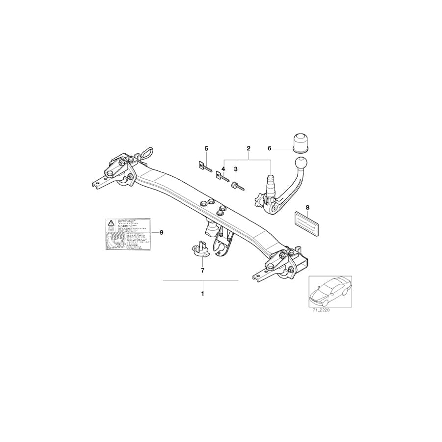 Genuine BMW 71601094527 E39 E66 E65 Blind Plug (Inc. 735Li, 523i & 750i)