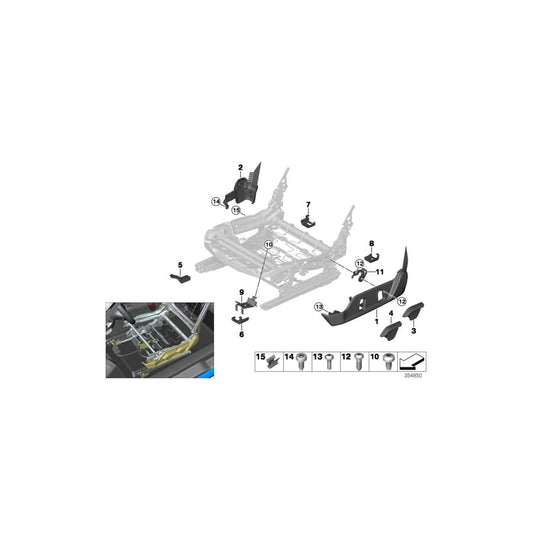 Genuine BMW 52107304215 Trim, Seat Outer Left (Inc. i3s 94Ah Rex, i3 60Ah Rex & i3 120Ah)