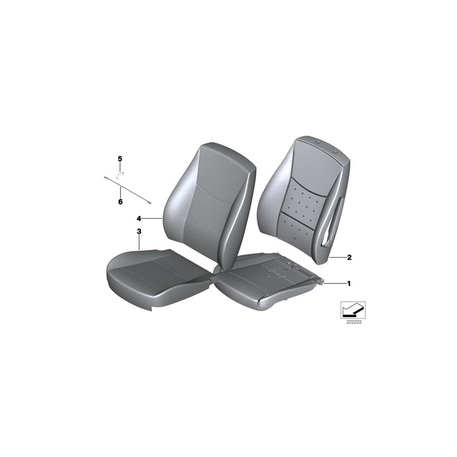 Genuine BMW 52107255659 F25 Cover, Basic Backrest, Leather, Left ROTBRAUN (Inc. X3)