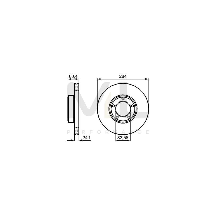 BOSCH 0 986 478 686 Brake Disc Internally Vented, Vented, Oiled | ML Performance Car Parts