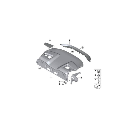 Genuine BMW 65136846838 G15 F92 F93 Speaker Cover, Storage Shelf, Rear Right B&W (Inc. 840i, M8 & 840dX)