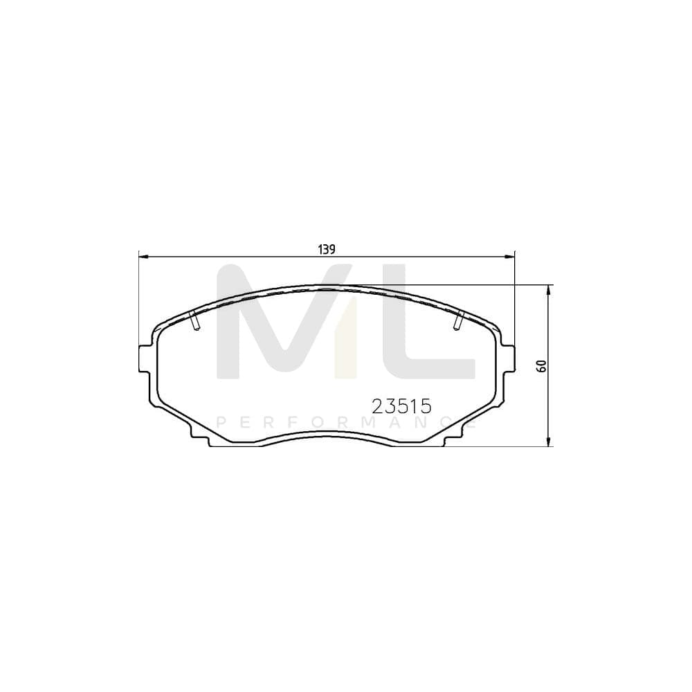 Brembo P 54 059 Brake Pad Set With Acoustic Wear Warning