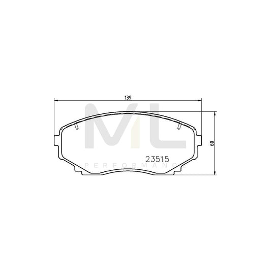 Brembo P 54 059 Brake Pad Set With Acoustic Wear Warning