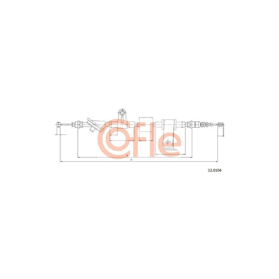 Cofle 12.0104 Hand Brake Cable