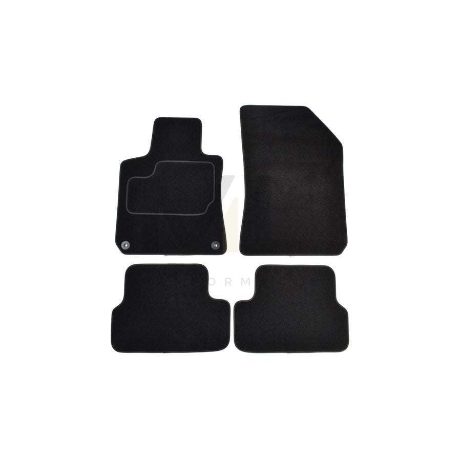 CUSTOPOL Tailored 122439 Floor mat set for PEUGEOT 308 II Hatchback Textile, Front and Rear, Quantity: 4, Black