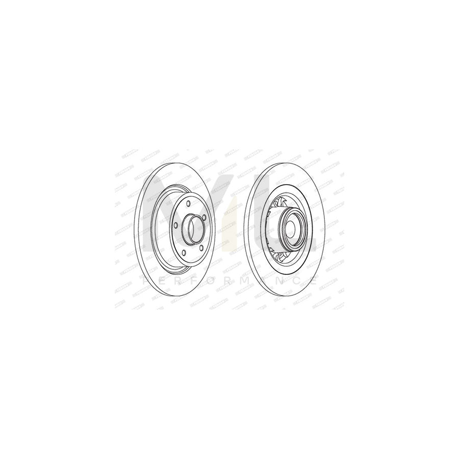 Ferodo Premier DDF1569 Brake Disc Solid, With Abs Sensor Ring  - Pair
