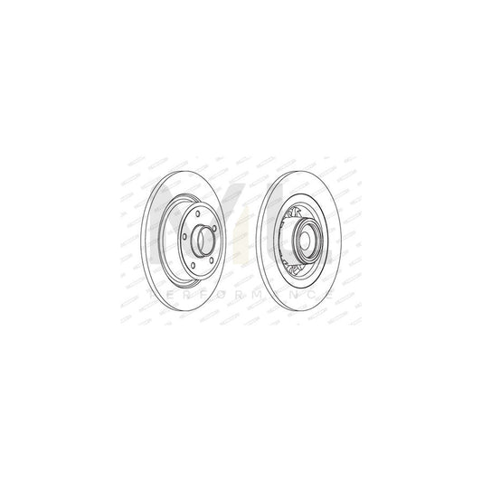Ferodo Premier DDF1569 Brake Disc Solid, With Abs Sensor Ring  - Pair