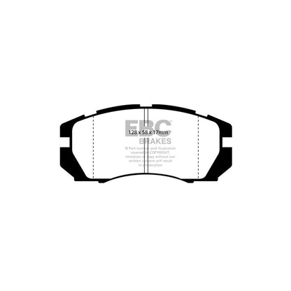 EBC PD16KF129 Subaru Legacy Greenstuff Front Brake Pad & BSD Disc Kit 2 | ML Performance UK Car Parts