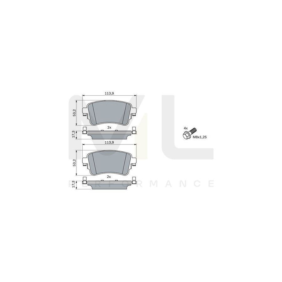 Bosch 0986424857 Brake Pad Set BP2479 | ML Performance Car Parts
