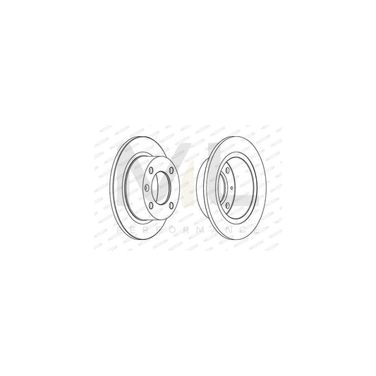 Ferodo Premier DDF490 Brake Disc for Citro??? Xantia Solid, With Bolts/Screws  - Pair