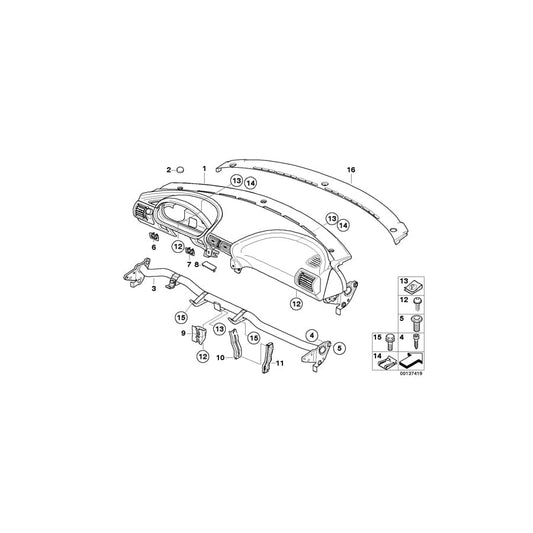 Genuine BMW 51458410024 E36 Supporting Tube (Inc. Z3)