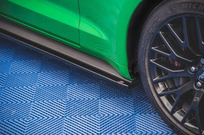 Maxton Design Ford Mustang GT MK6 (Facelift) Side Skirts Diffusers + Flaps