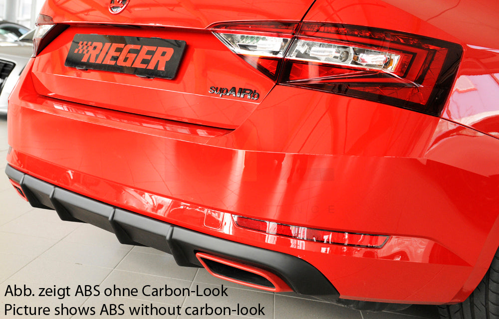 Rieger 00099362 Skoda 3T 3V Superb III Rear Diffuser - RS4-Look 2 | ML Performance UK Car Parts