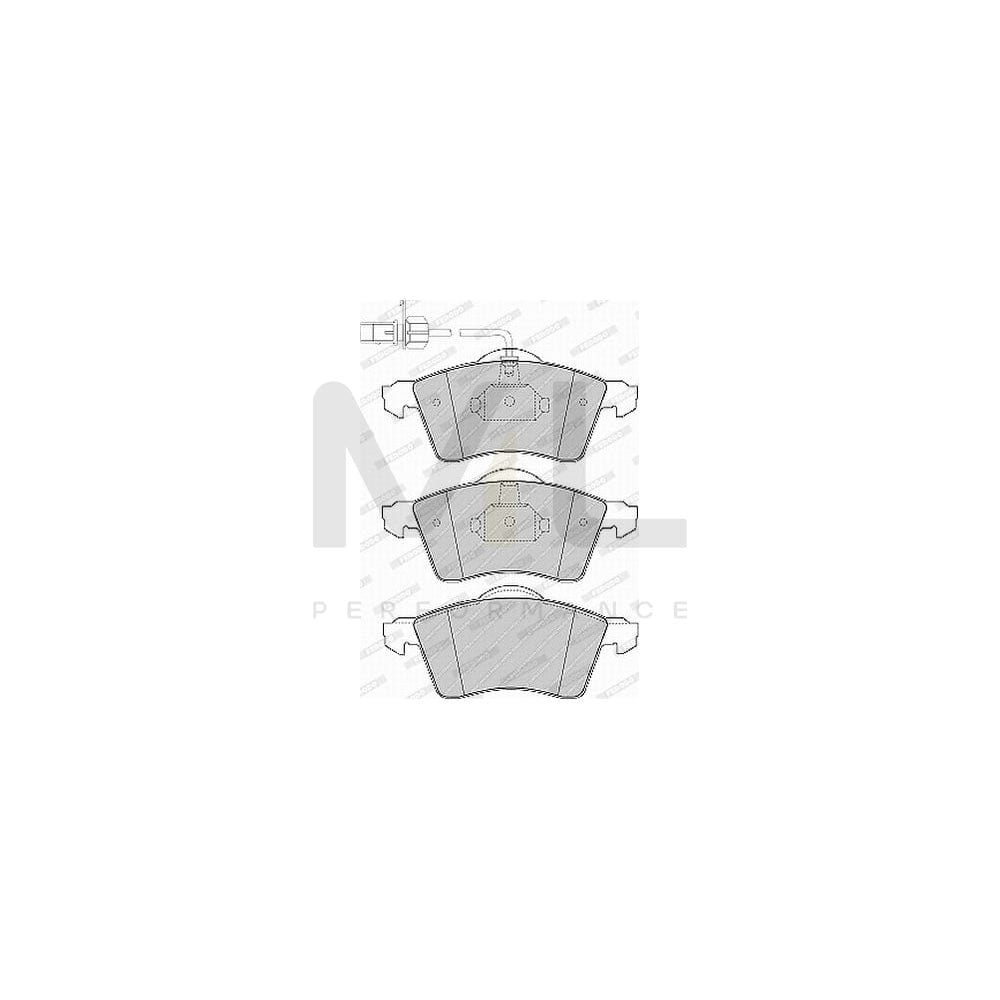 Ferodo Premier Eco Friction FVR1518 Brake Pad Set Incl. Wear Warning Contact, With Piston Clip, Without Accessories