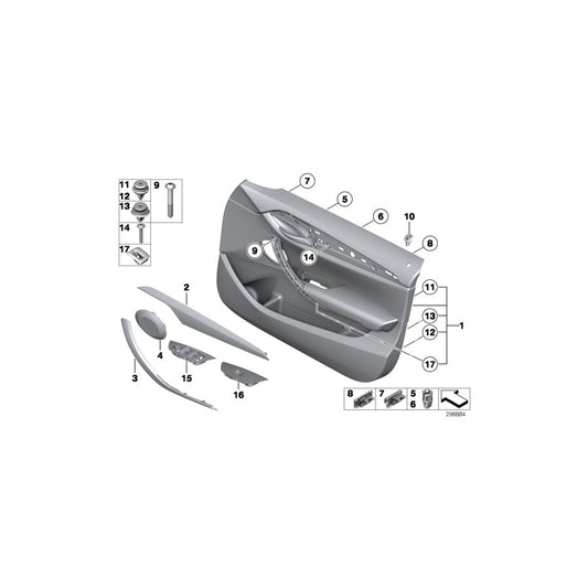 Genuine BMW 51418049411 E84 Trim Cover, Door, Honed Alu, Left (Inc. X1 28i, X1 20d ed & X1 18dX)