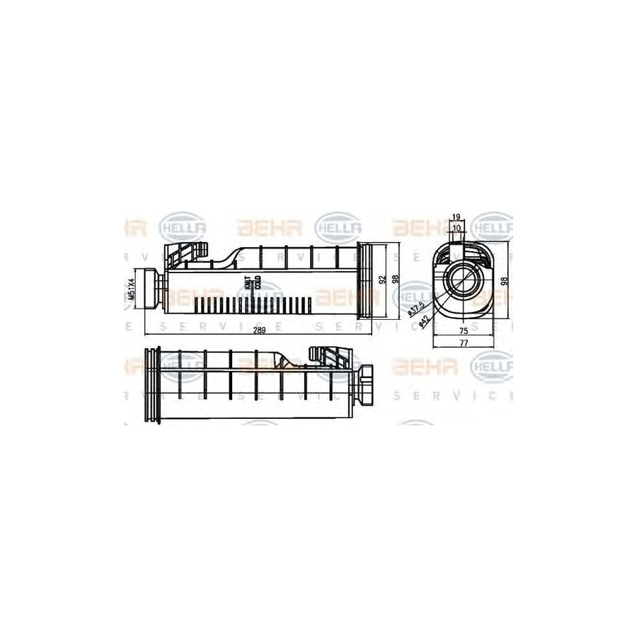 Hella 8MA 376 755-091 Coolant Expansion Tank