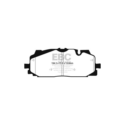 EBC PD02KF668 Audi C8 D5 Redstuff Front Brake Pad & Plain Disc Kit - TRW Caliper (Inc. A6, A7, A8) 2 | ML Performance UK Car Parts