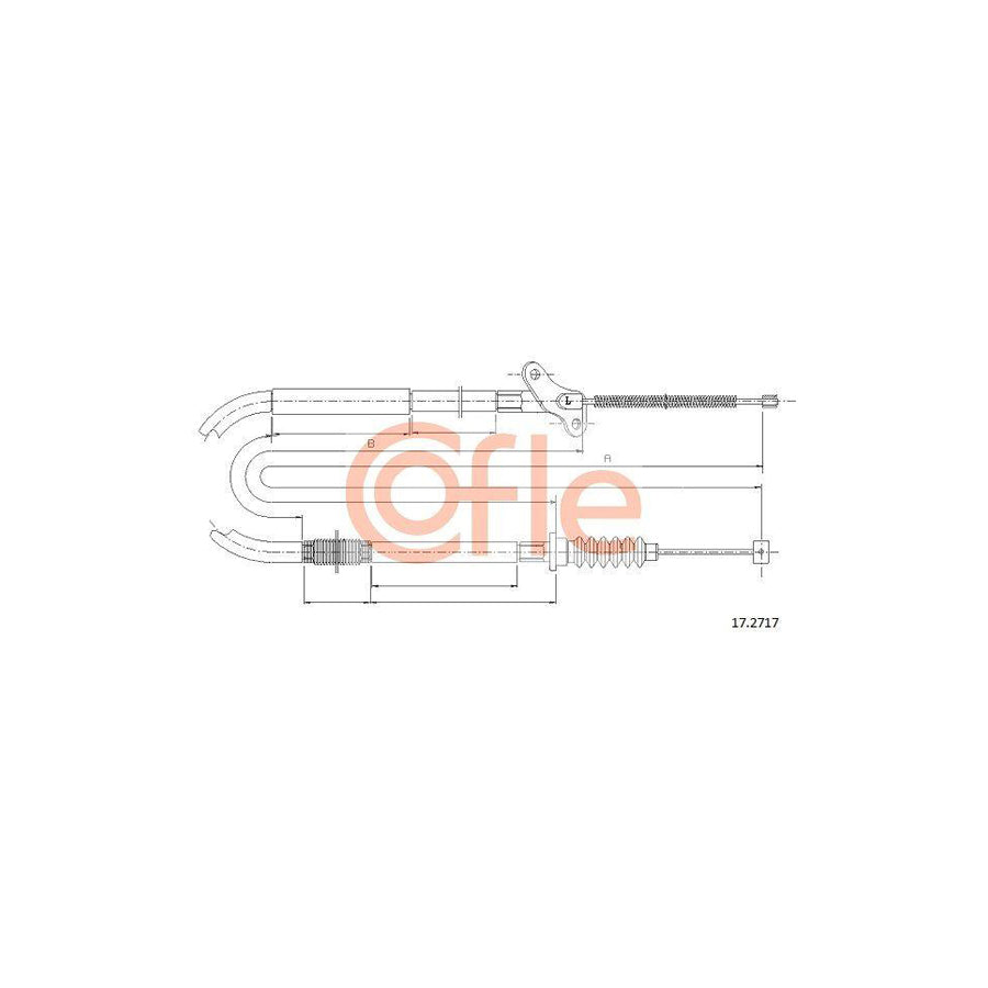 Cofle 17.2717 Hand Brake Cable for Isuzu Trooper