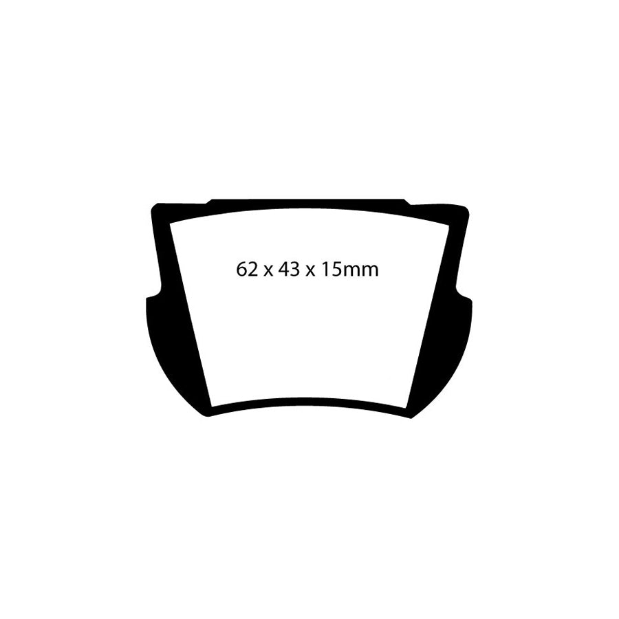 EBC DP2145 Austin Healey Berkeley Innocenti Turner Greenstuff Front/Rear Brake Pads - Girling/TRW Caliper 2 | ML Performance UK Car Parts