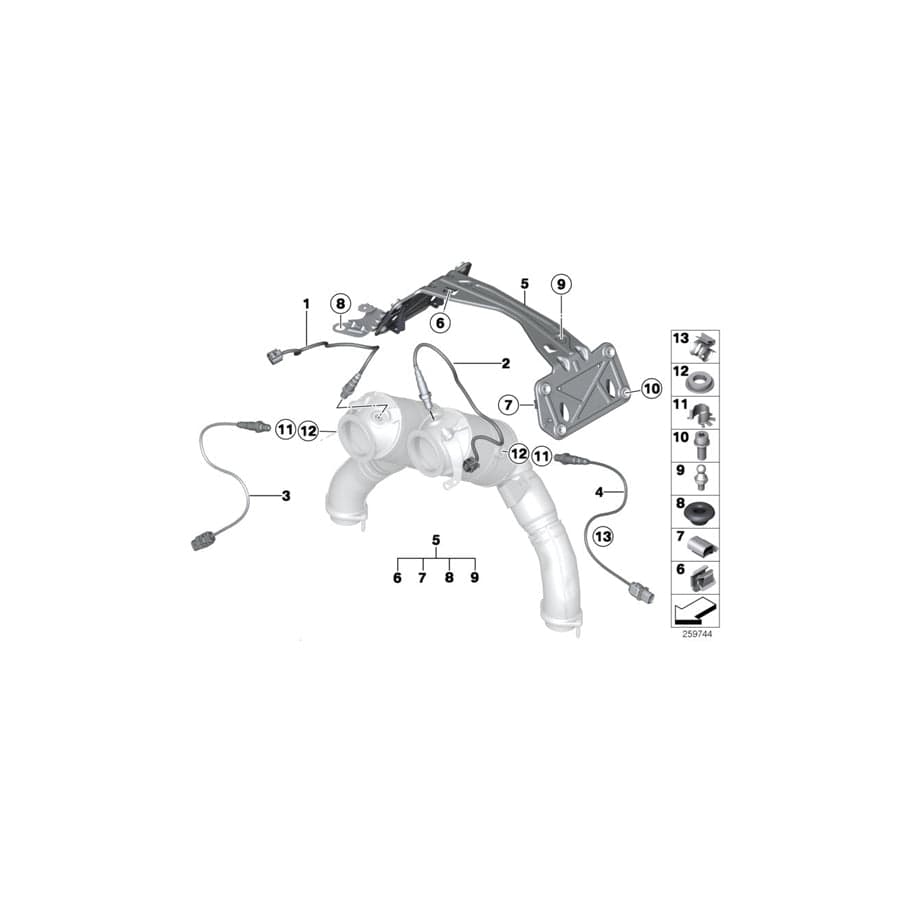 Genuine BMW 11787843161 F13 F06 Lambda-Probe Bracket (Inc. M5 & M6)