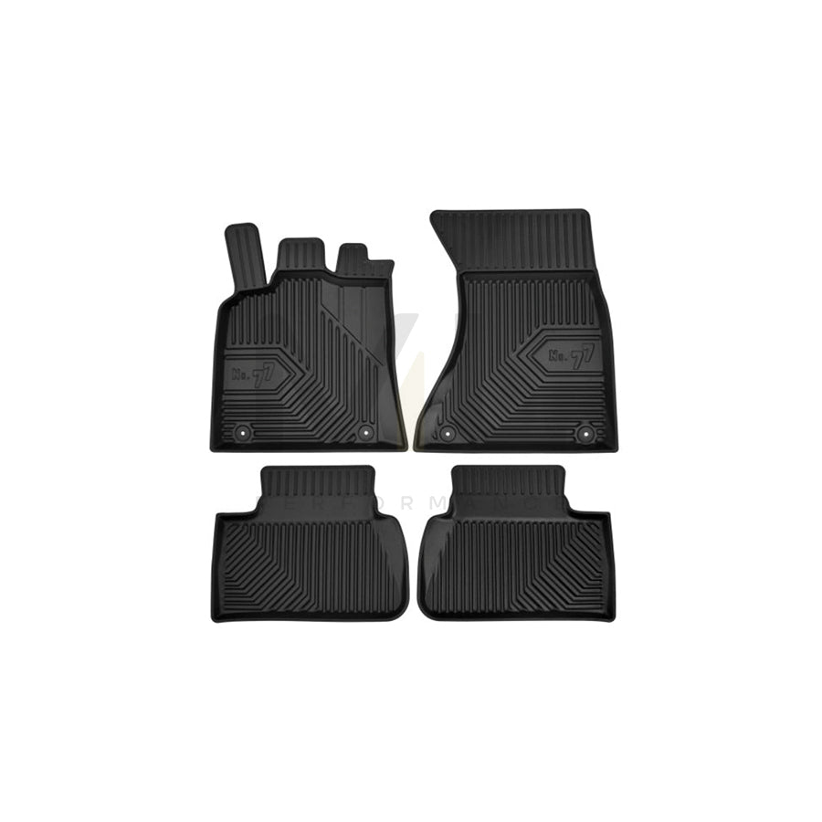 FROGUM Tailored 77407763 Floor mat set for PORSCHE Macan (95B) Elastomer, Front and Rear, Quantity: 4, Black, (LHD)