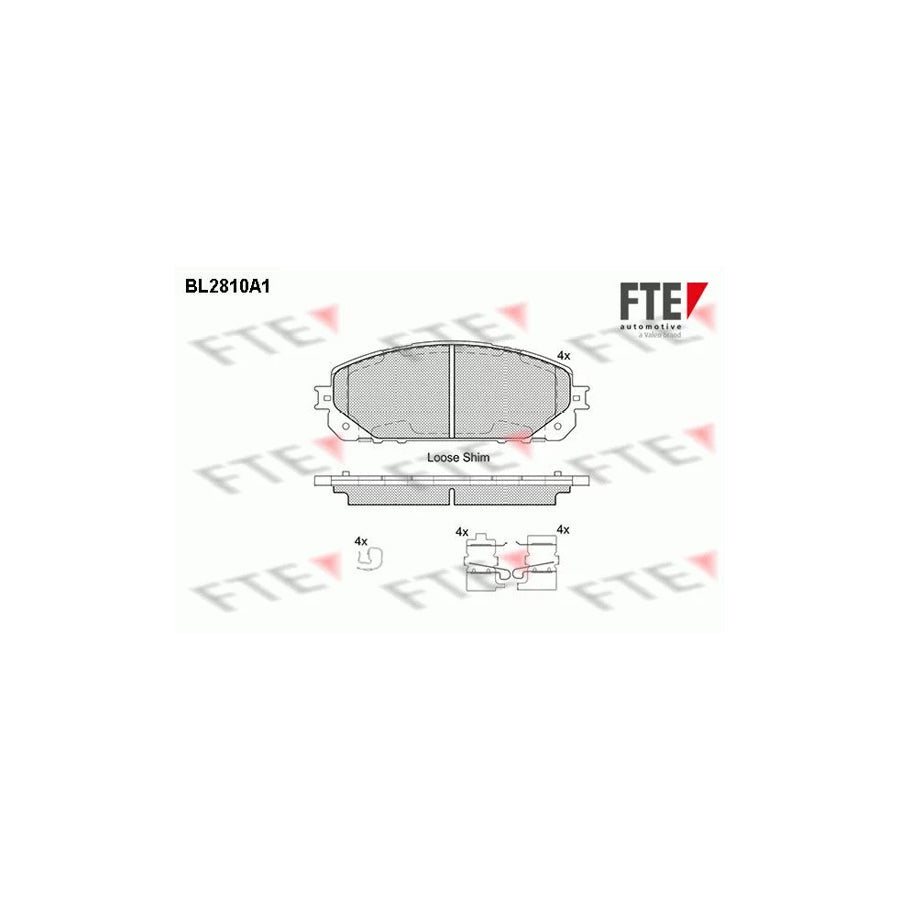 FTE Bl2810A1 Brake Pad Set for Jeep Cherokee V (Kl)