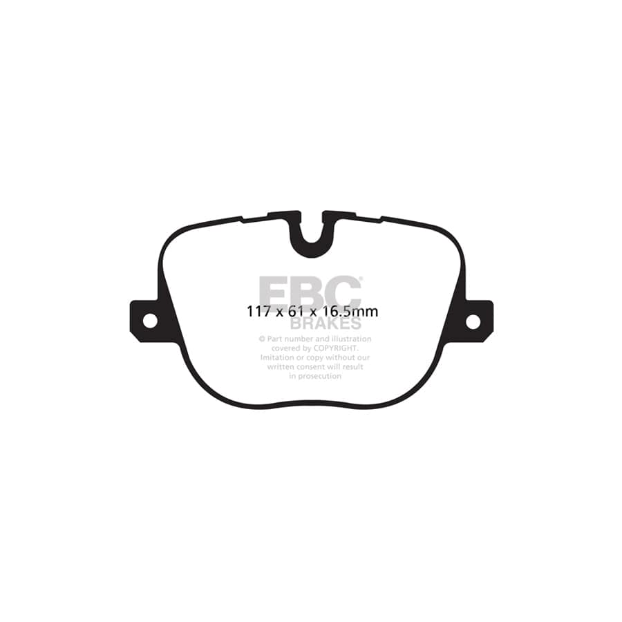 EBC PD03KR389 Land Rover Range Rover Yellowstuff Rear Brake Pad & Plain Disc Kit 2 | ML Performance UK Car Parts