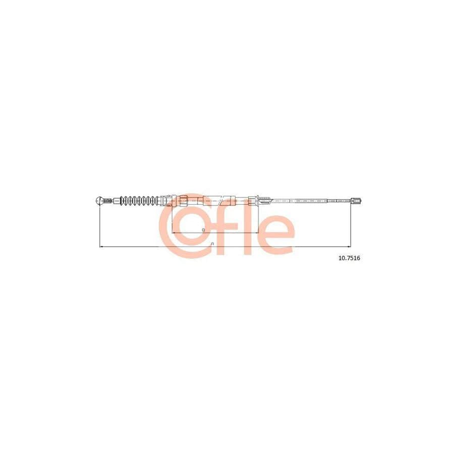 Cofle 10.7516 Hand Brake Cable
